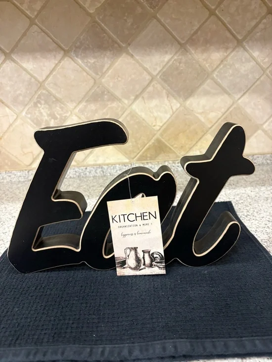 Black “EAT" Wall Sign - Picture 5 of 10